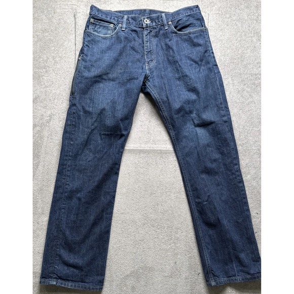 Levi's 514 Men's Blue Straight Leg Jeans Size 36x32 Classic Mid Rise Denim - Picture 1 of 11